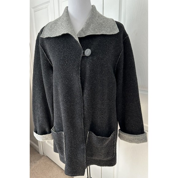 Jones New York Women’s Wool Blend Coatigan Blazer Gray Lightweight Jacket Size S - Picture 1 of 6